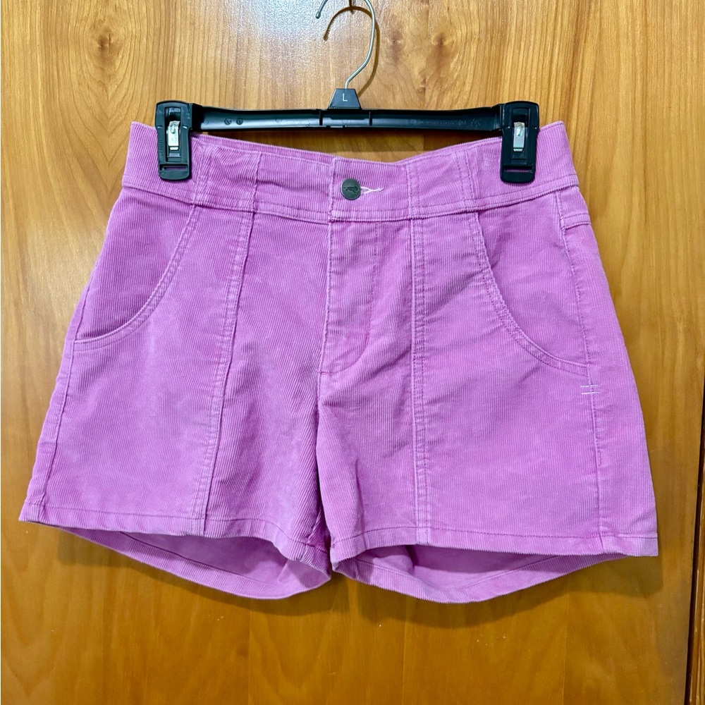 Toad&Co 70’s Style Pink Corduroy Organic Cotton-Blend Shorts Big Pockets Size 4